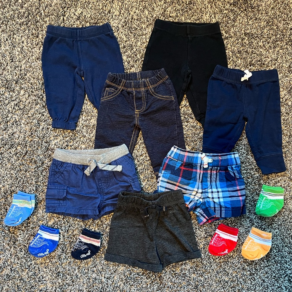 3mo Baby Pants and Socks Bundle